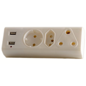 Ellies 3-Way Adaptor with Dual USBs