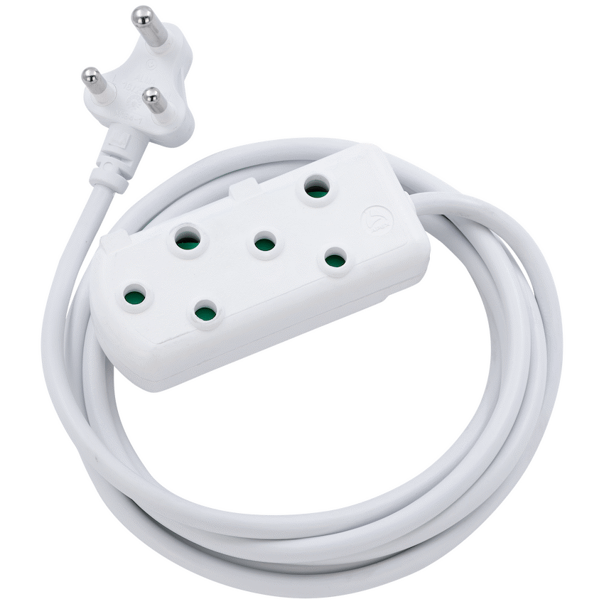SWITCHED Heavy DUTY Side By Side(SBS) EXTENSION LEADS 3M - WT