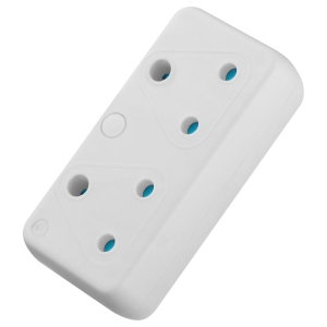 SWITCHED 2 Way Adaptor - White