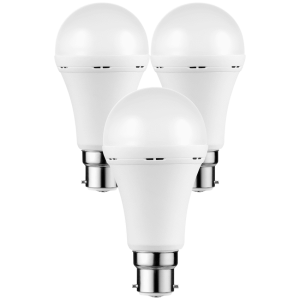 Switched 5w A60 Rechargeable B22 LED Light Bulb - WW - 3 Pack