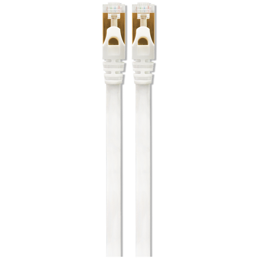 VolkanoX Giga Series Cat7 Ethernet Cable 25m - White, Gold-Plated Tips