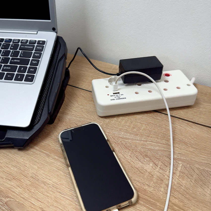 Ellies 4-Way Surge Multiplug with USB-A+USB-C 0.5m - WT - Image 13
