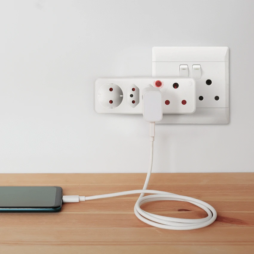 Ellies 4-Way Surge Adaptor with Schuko - WT - Image 13
