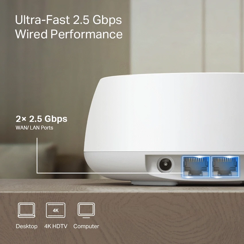 TP-Link Deco BE25 (1-Pack) BE3600 Whole Home Mesh Wi-Fi 7 System - Image 2