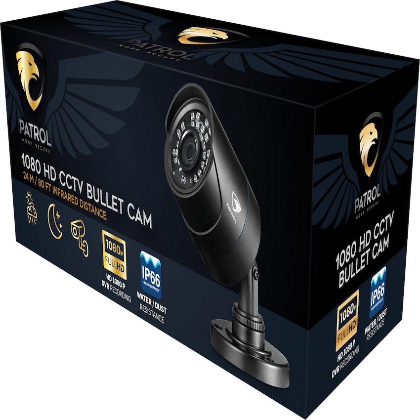 Patrol 1080P Bullet Camera - Black - Image 2