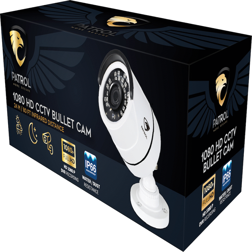 Patrol 1080P Bullet Camera - White - Image 2
