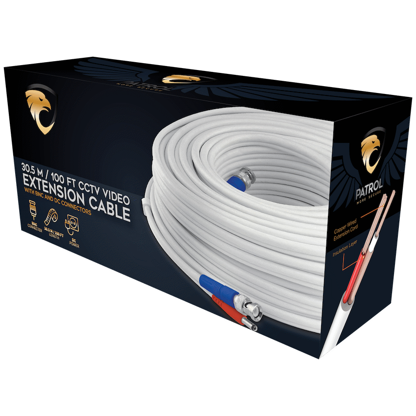 Patrol 30m Video and Power Extension Cable - White - Image 2