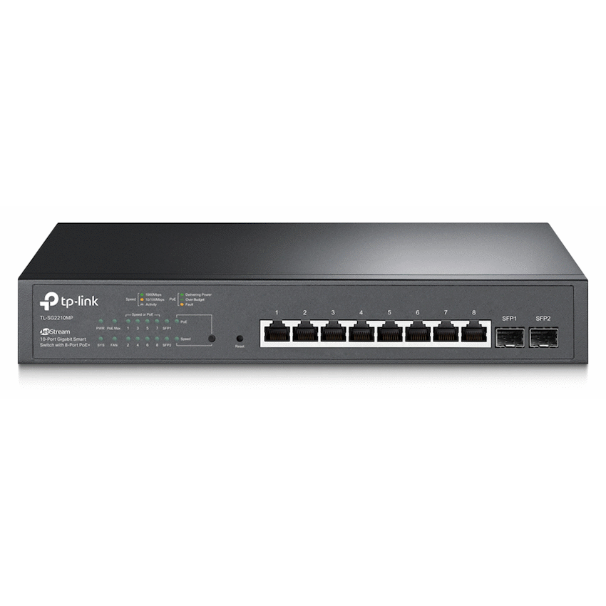TP-Link SG2210MP JetStream 10-Port Gigabit Smart Switch with 8-Port PoE+ - Image 2