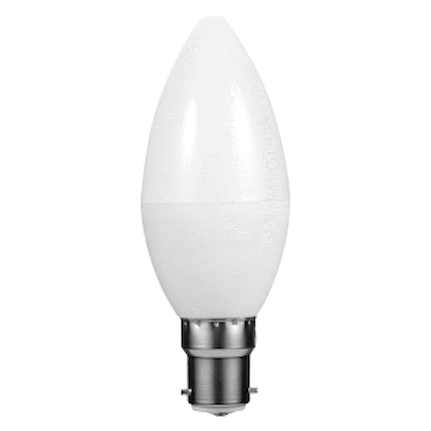 Switched 5w Candle LED Light Bulb B22 - Cool White - Image 2