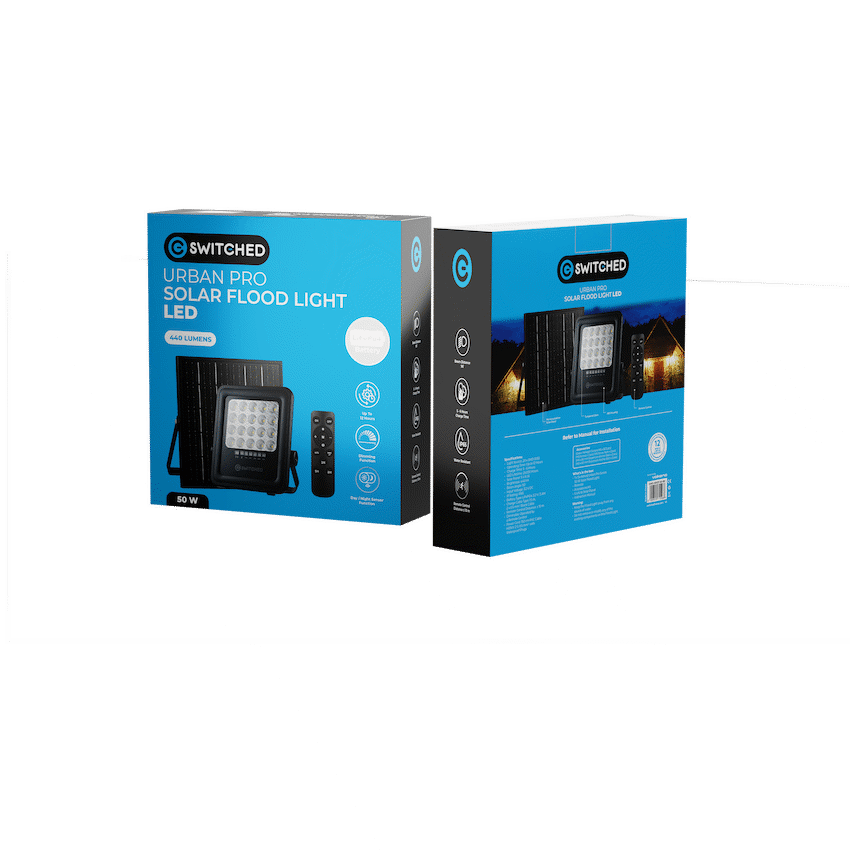 Switched Urban Pro Series - 50w Solar Floodlight with Remote - Image 2