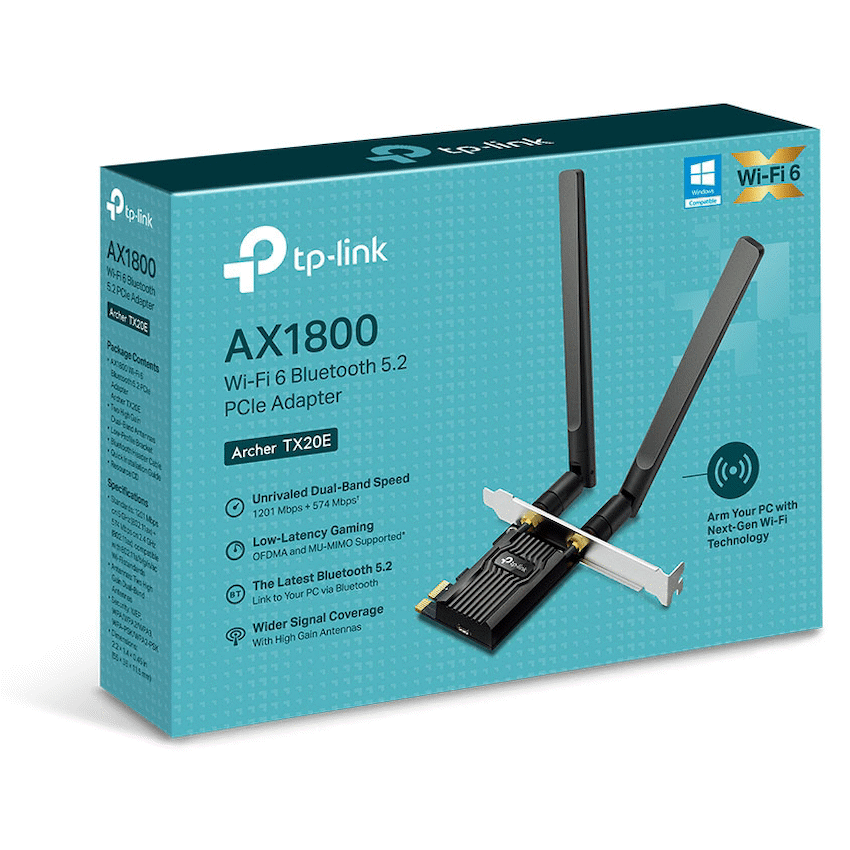 TP-Link Archer TX20E AX1800 Wi-Fi 6 Bluetooth 5.2 PCIe Adapter - Image 2