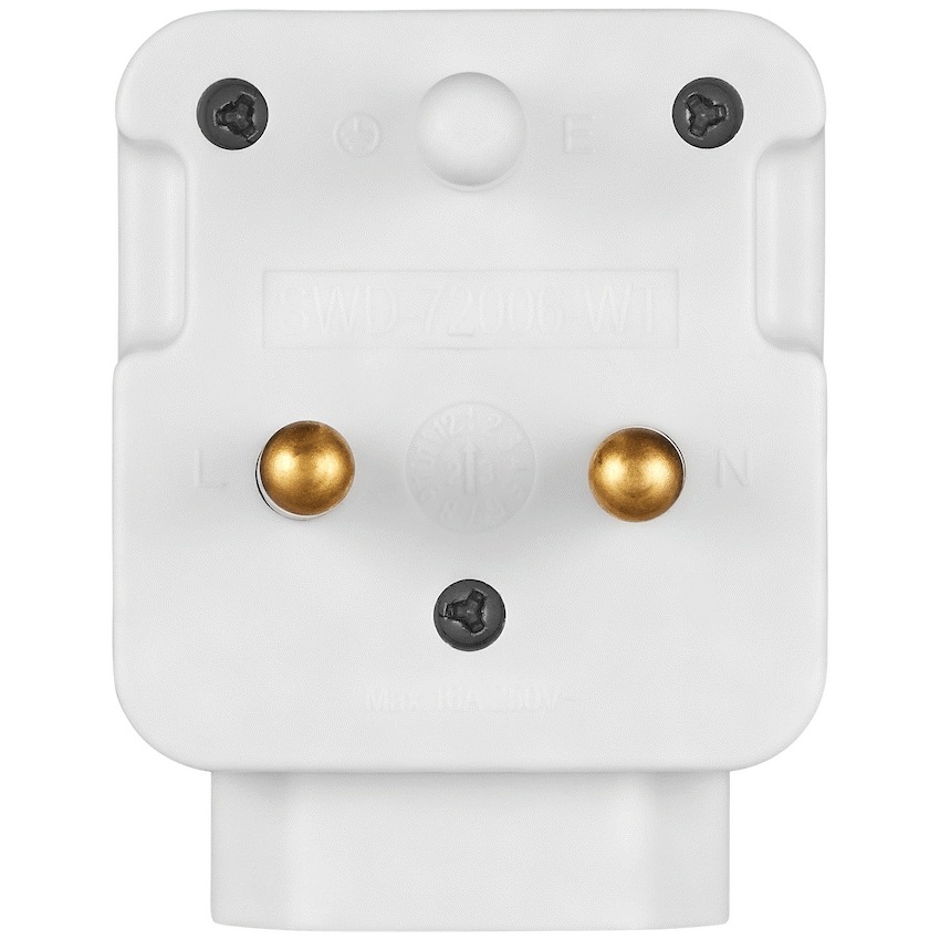 Switched 2-Way Schuko Adaptor - Top and Bottom Loader - Image 2