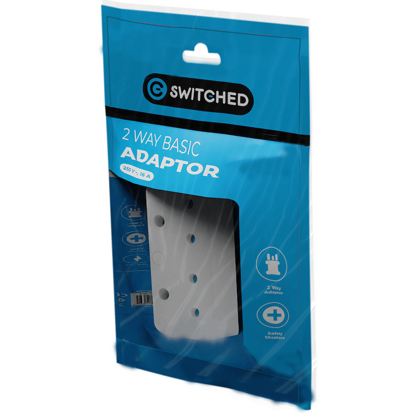 SWITCHED 2 Way Adaptor - White - Image 2