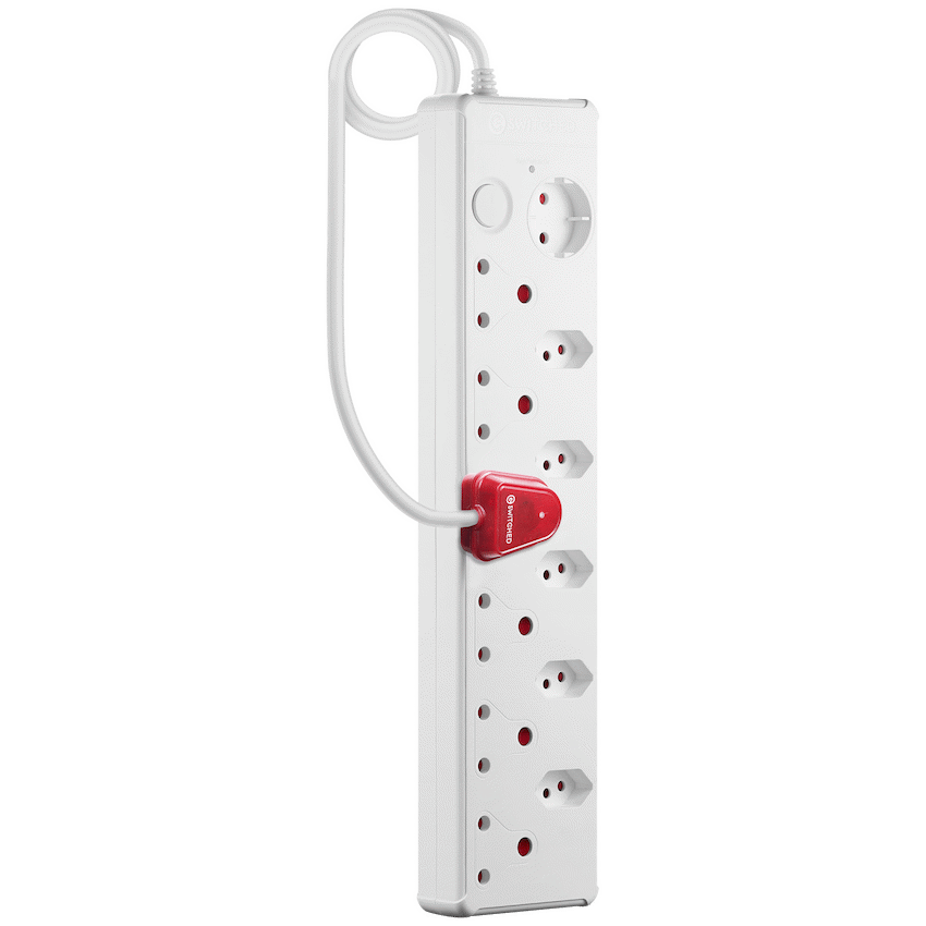 Switched 12-Way High Surge Multiplug 0.5m - White - Image 2