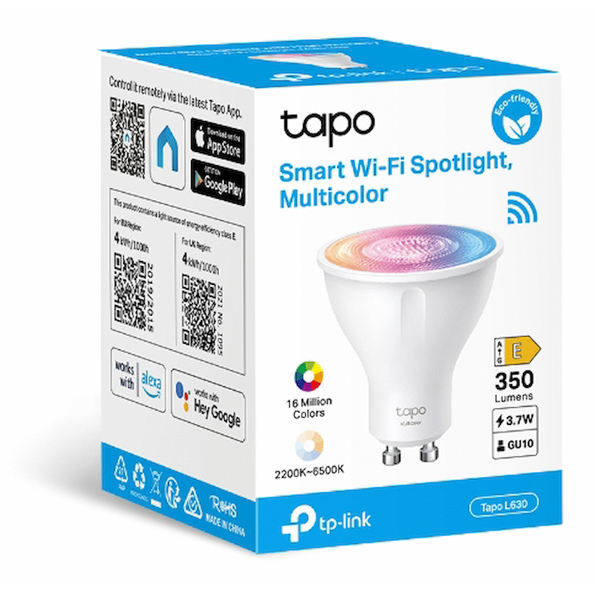 TP-Link Tapo L630 3.7w Smart Wi-Fi Multicolour, Dimmable, GU - Image 2