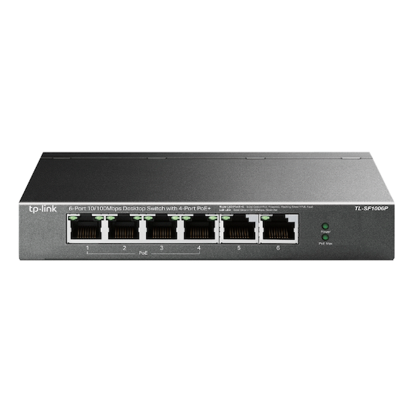 TP-Link TL-SF1006P 6-Port 10/100Mbps Desktop Switch with 4-Port PoE+ - Image 2