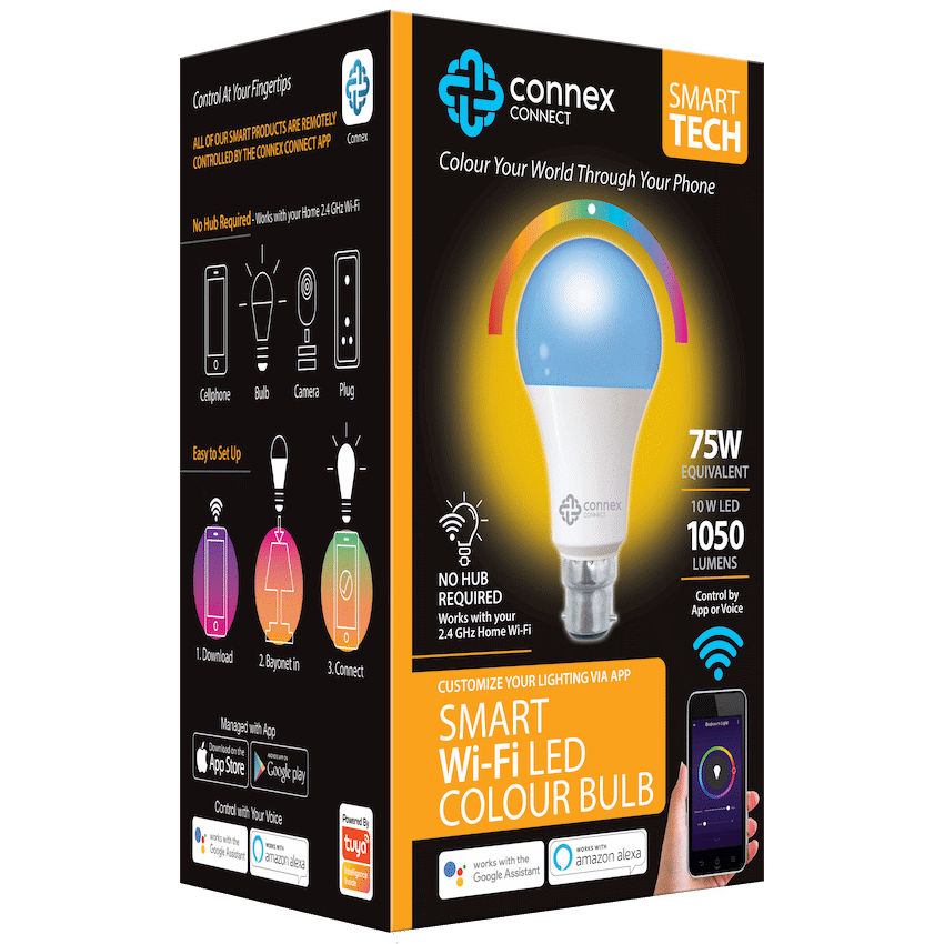 Smart WiFi Bulb 10W LED RGB White Bayonet - Image 2