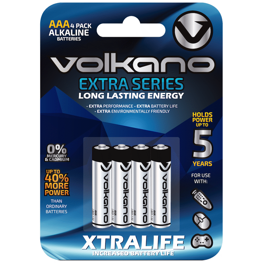 Volkano Extra series Alkaline Batteries AAA pack of 4 - Image 2