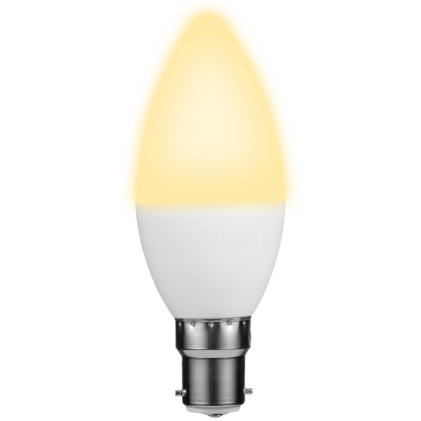 SWITCHED 5W Candle LED Light Bulb B22 - Warm White - Image 3