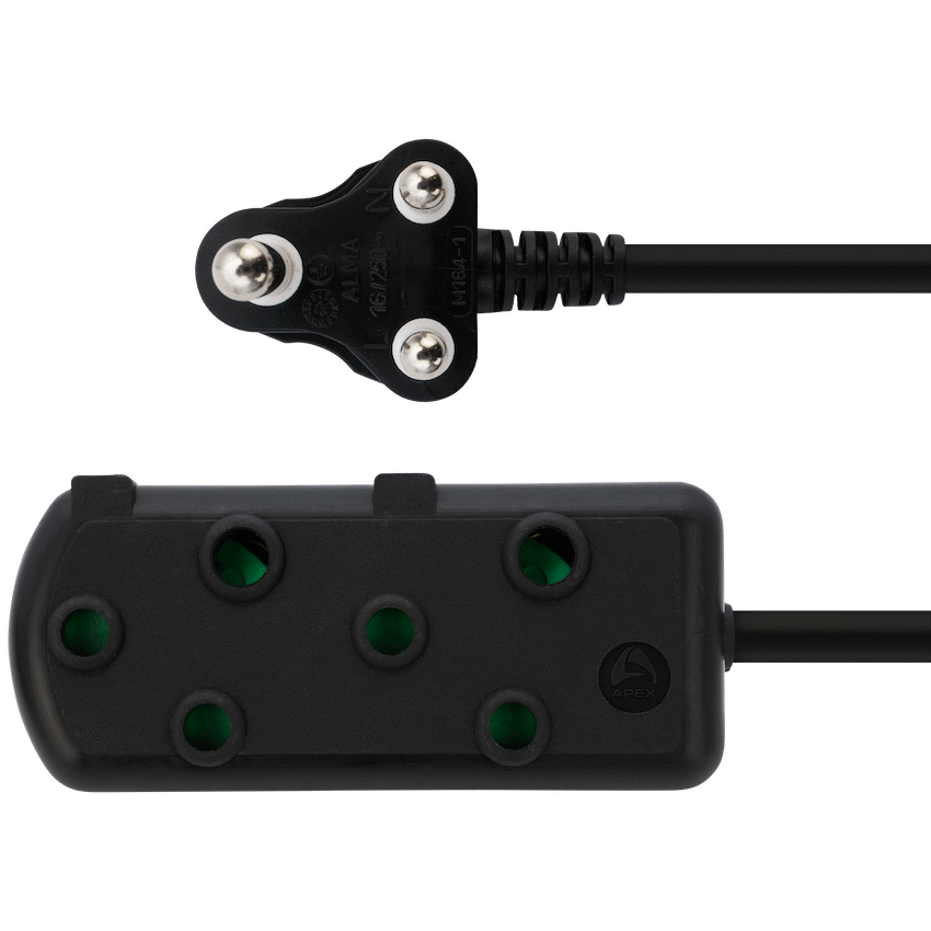 Switched Light Duty Side by Side (SBS) Extension Leads 5m - BK - Image 3