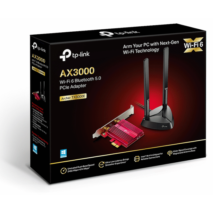 TP-Link Archer TX3000E AX3000 Wi-Fi 6 Bluetooth 5.0 PCI Express Adapter - Image 3