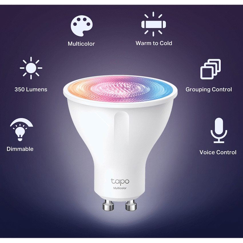 TP-Link Tapo TL33 3.7W Smart Wi-Fi Multicolour, Dimmable, GU10 - Image 3