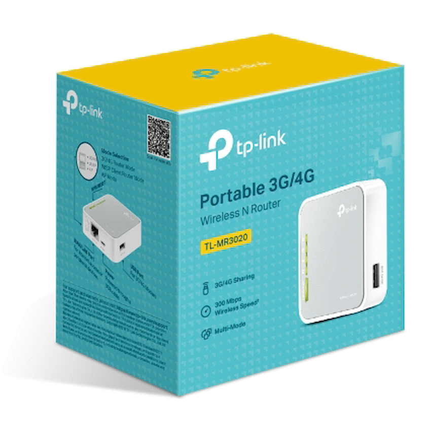 TP-Link TL-MR3020 N300 Wireless Dual-Band 4G LTE Router - Image 3