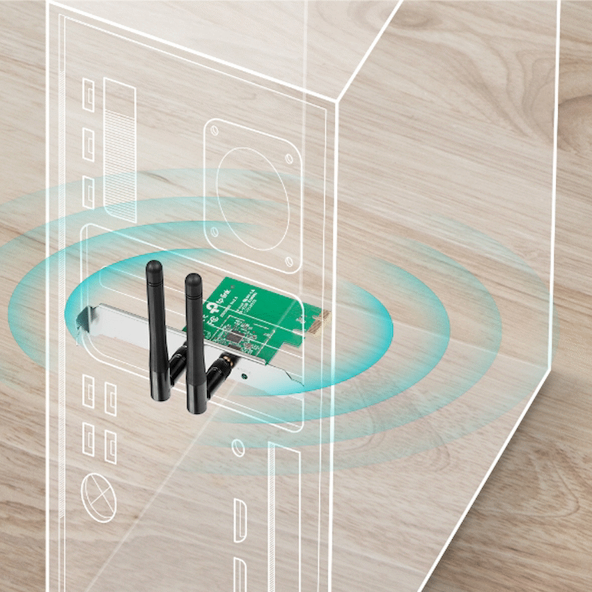 TP-Link TL-WN881ND 300Mbps Wireless N PCI Express Adapter - Image 3