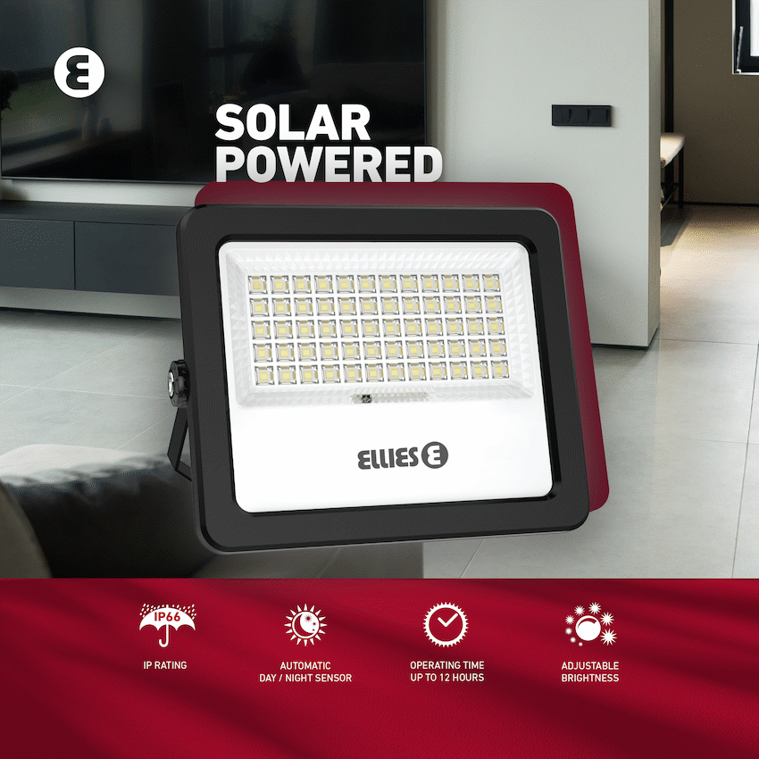 Ellies Nebula Series 60W Solar Flood Light with 3CCT -BK - Image 3