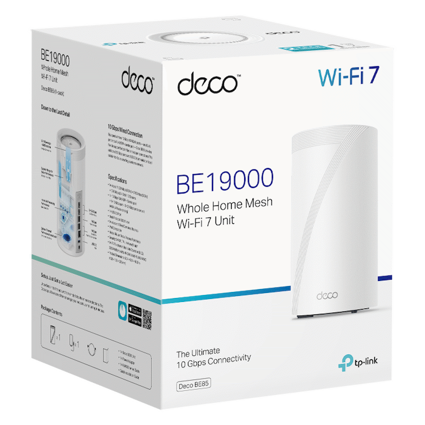 TP-Link Deco BE85 (1-Pack) BE19000 Tri-Band Whole Home Mesh Wi-Fi 7 System - Image 3