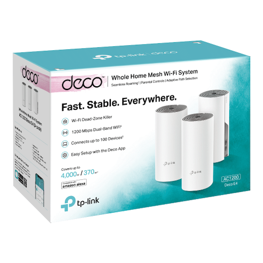 TP-Link Deco E4 (3-Pack) AC1200 Whole-Home Mesh Wi-Fi System - Image 3
