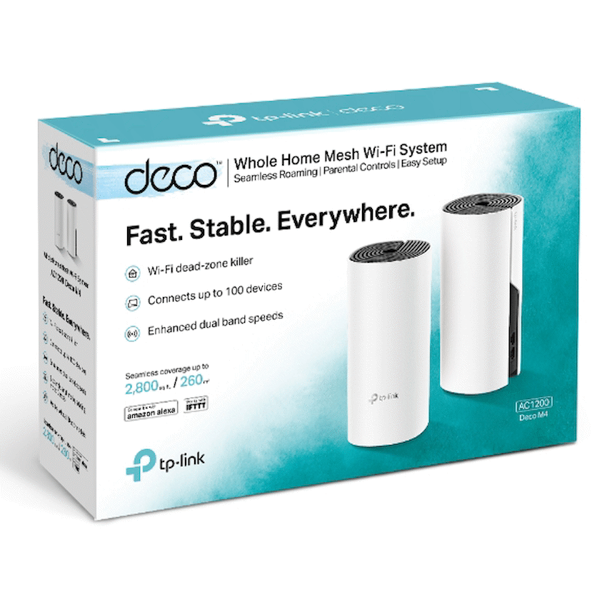 TP-Link Deco M4 (2-Pack) AC1200 Whole-Home Mesh Wi-Fi System - Image 3