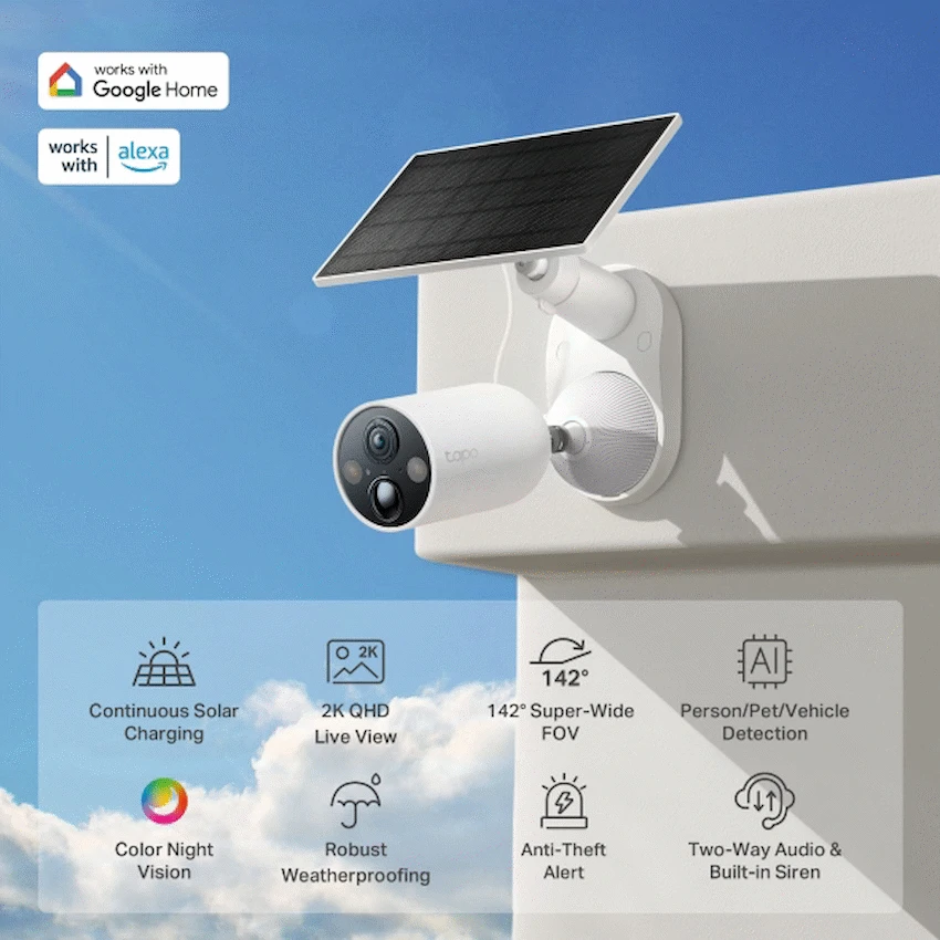 TP-Link Tapo Solar-Powered Security Camera Kit - Image 3