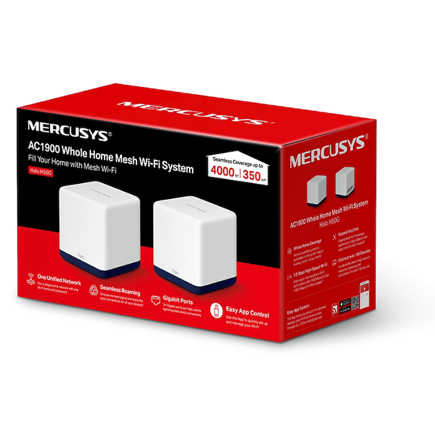 TP-Link Mercusys Halo H50G (2-Pack) AC1900 Whole Home Mesh Wi-Fi System - Image 4