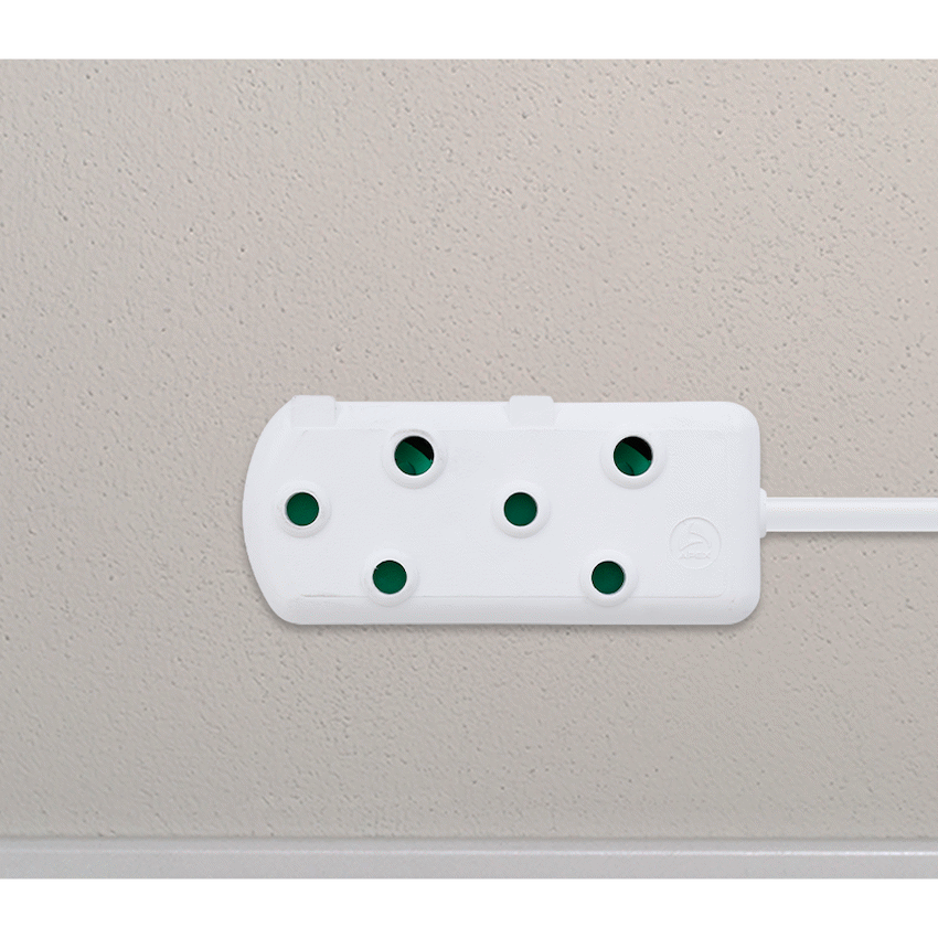 Switched Light Duty Side by Side (SBS) Extension Leads 5m - WT - Image 4