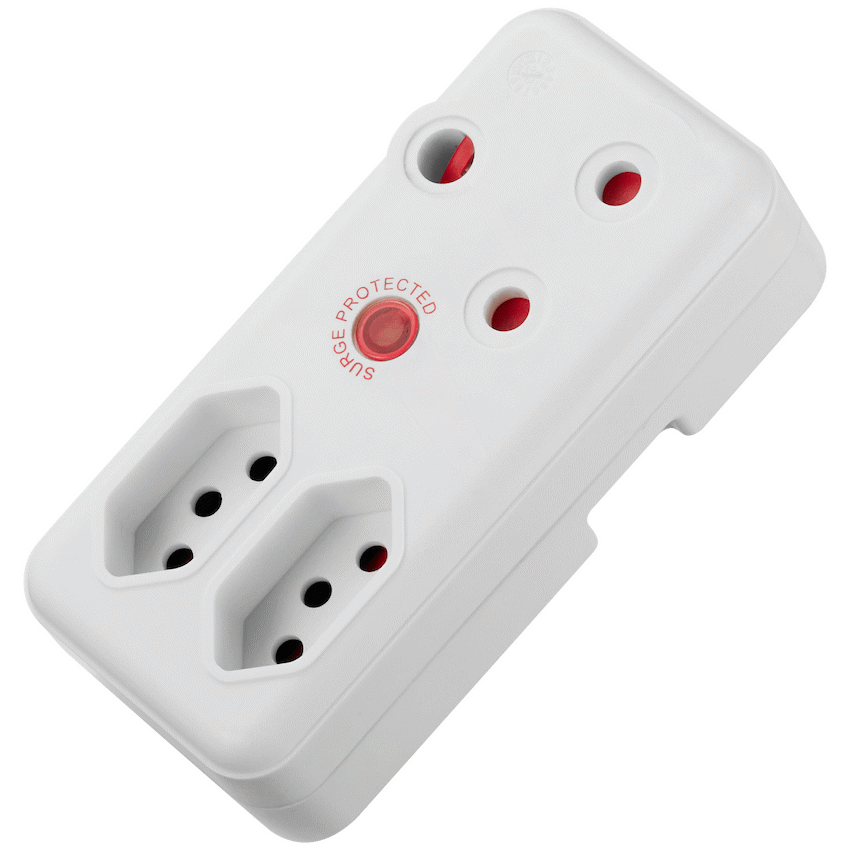 Switched 3-Way Medium Surge Adaptor - White - Image 4