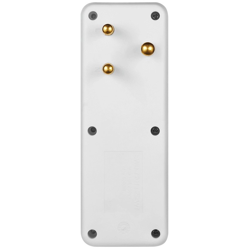 Switched 4-Way Medium Surge Adaptor with Schuko - White - Image 4