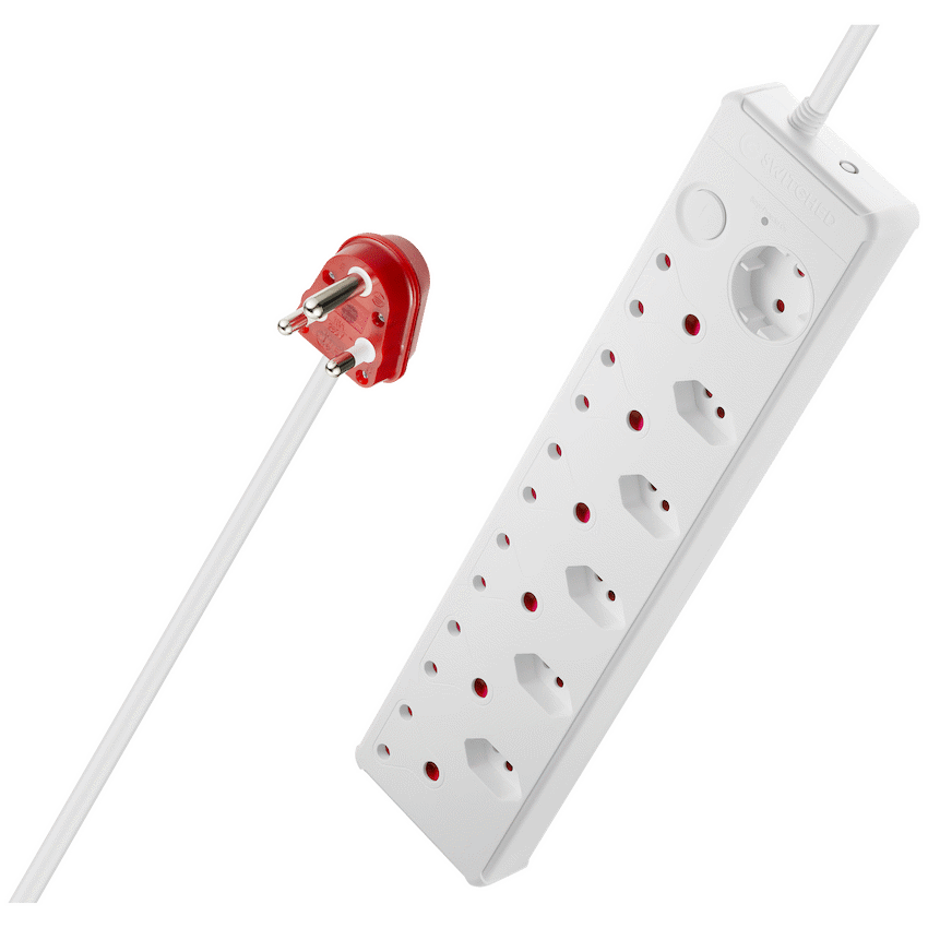 Switched 12-Way High Surge Multiplug 0.5m - White - Image 4