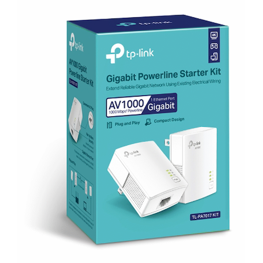 TP-Link TL-PA7017KIT AV1000 Gigabit Powerline Starter Kit - Image 4