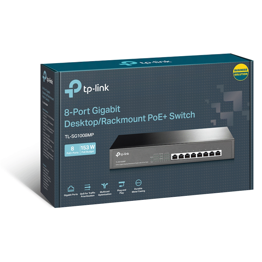 TP-Link TL-SG1008MP 8-Port Gigabit Desktop/Rackmount Switch with 8-Port PoE+ - Image 4