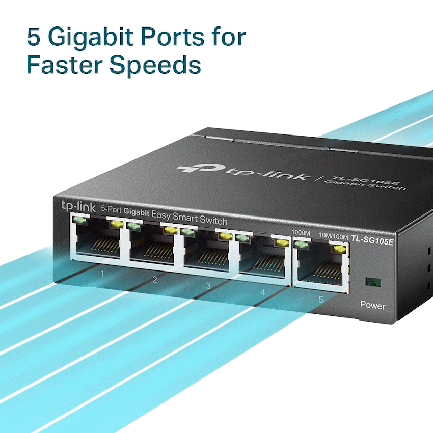 TP-Link TL-SG105E 5-Port Gigabit Unmanaged Pro Switch - Image 4