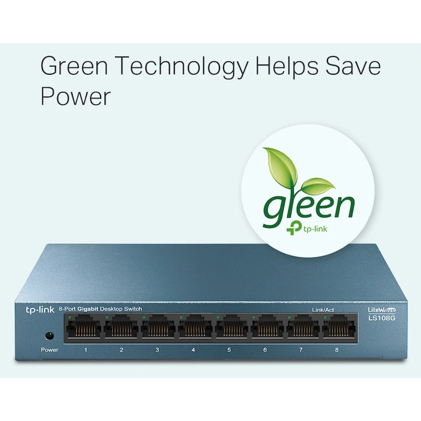 TP-Link LS108G LiteWave 8-Port Gigabit Desktop Switch - Image 4