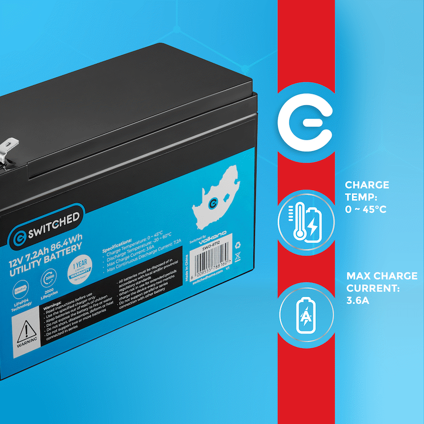 Switched LiFePO4 Gate Motor/Alarm Battery - Image 4