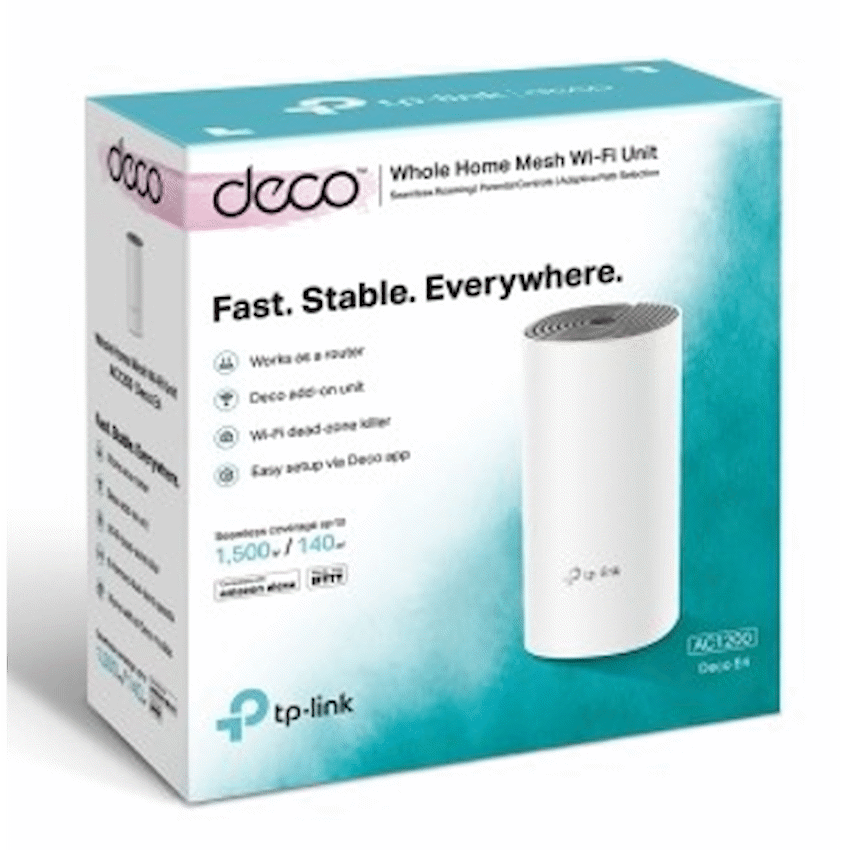 TP-Link Deco E4 (1-Pack) AC1200 Whole-Home Mesh Wi-Fi System - Image 4