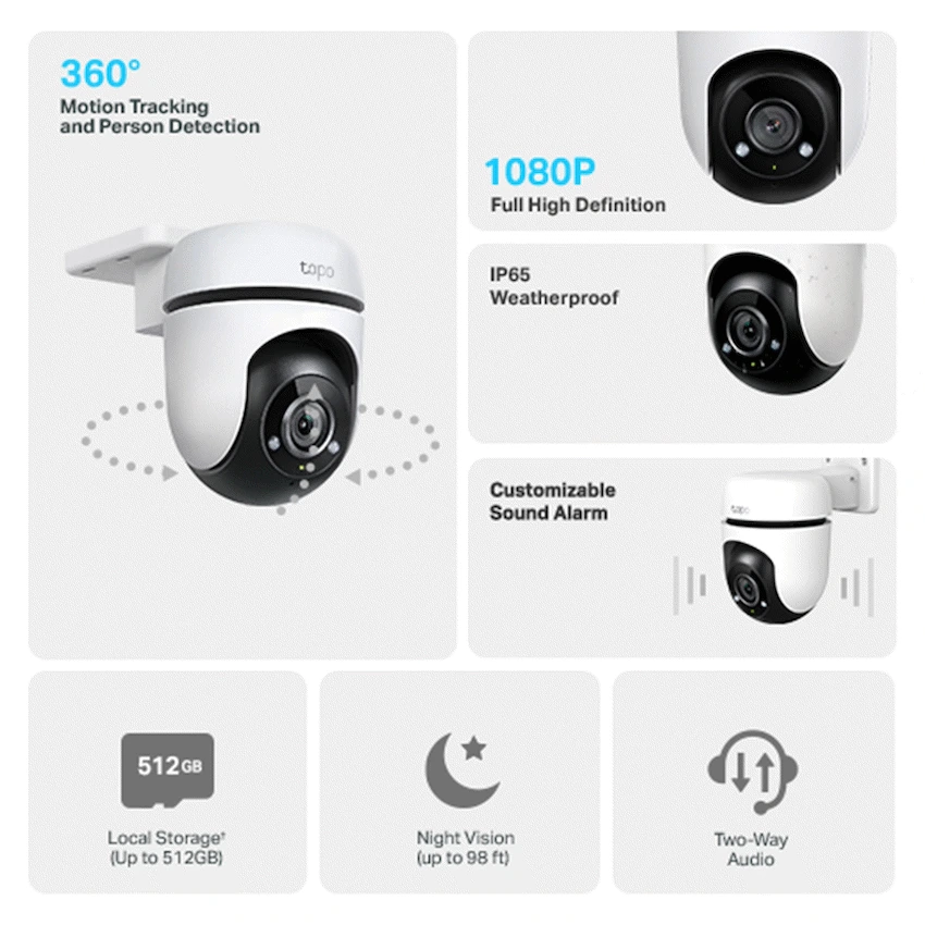 TP-Link Tapo C500 1080p Outdoor Pan/Tilt Security Wi-Fi Camera - Image 4