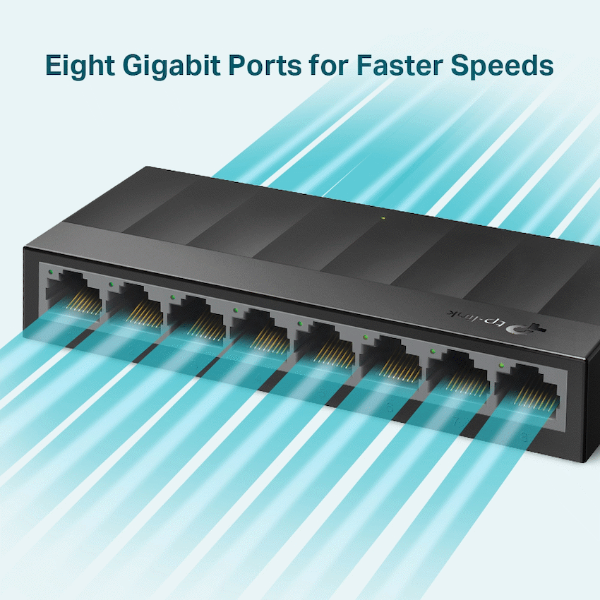 TP-Link LS1008G LiteWave 8-Port Gigabit Desktop Switch - Image 5