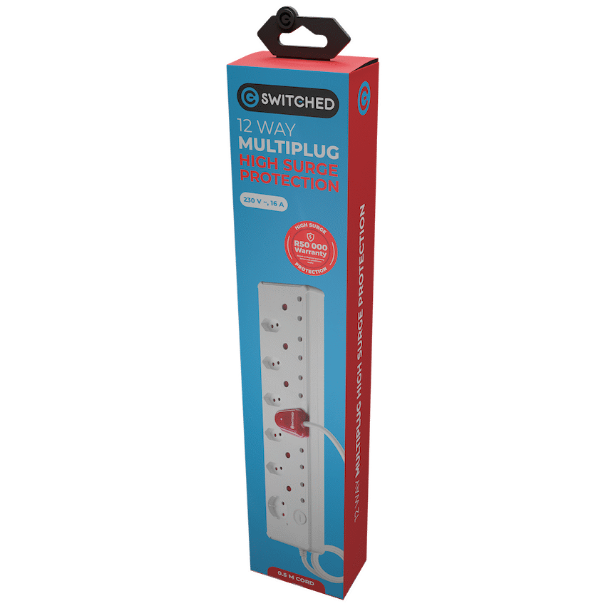 Switched 12-Way High Surge Multiplug 0.5m - White - Image 5
