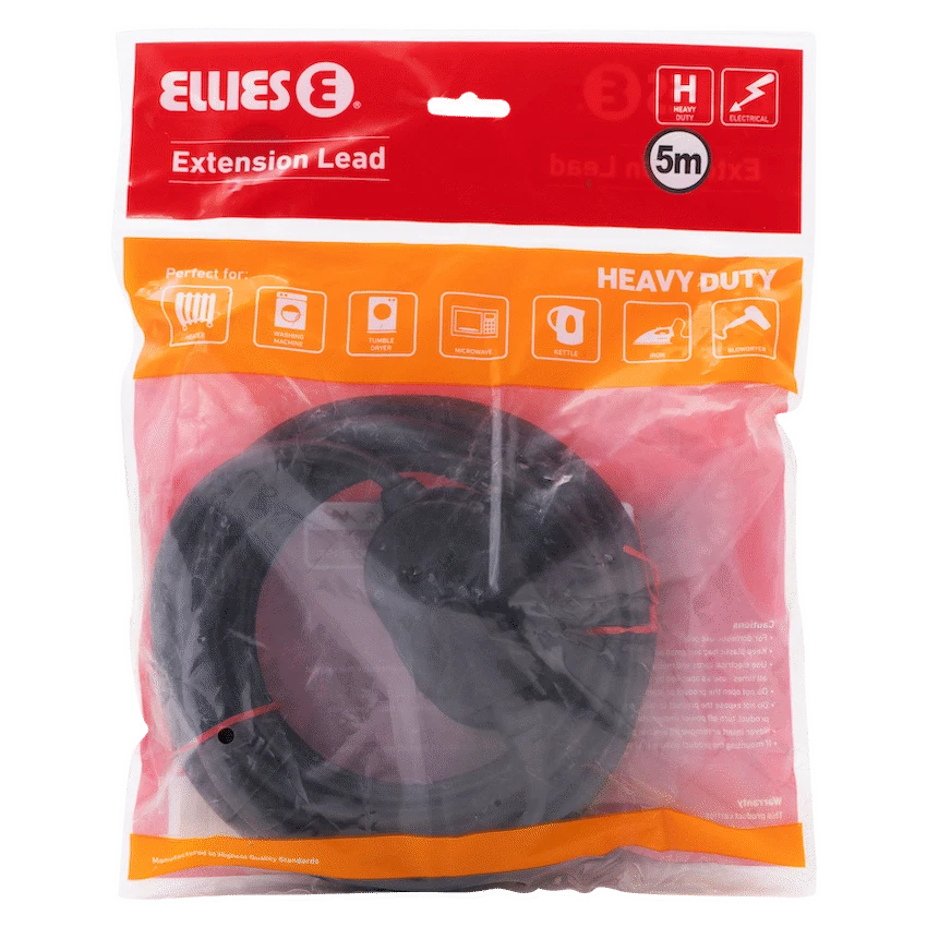 Ellies Back to Back Heavy Duty Extension Lead - 5m - Image 5