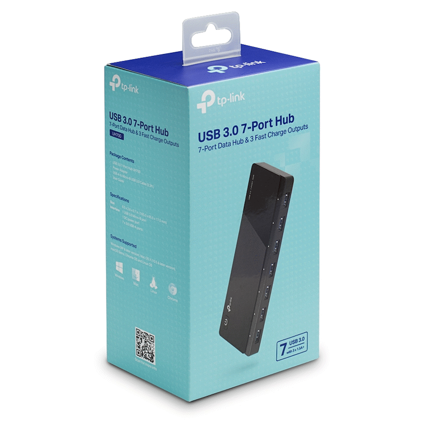 TP-Link UH700 USB 3.0 7-Port Hub with 2 Charging Ports - Image 5