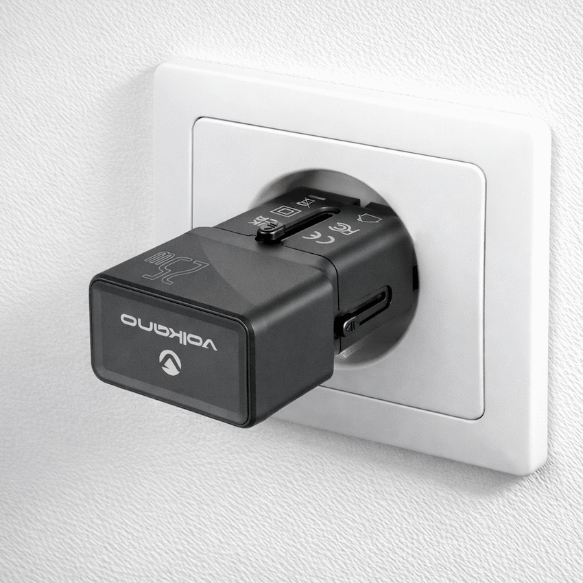Volkano Globetrotter Series 25w Dual USB + Type-C Mini Travel Adaptor - Image 5